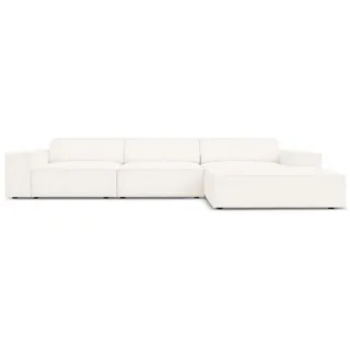 micadoni Ecksofa beige Textil, 4-Sitzer, L-Form, 284x166 cm, Hergestellt in Europa, Oeko-Tex®, Wohnzimmer, Sofas , Couches, Wohnlandschaften, Ecksofas