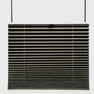 Thermo Black Out Plissee 115x120 cm taupe graubraun metallic 100% Verdunkelnd - Taupe, Braun