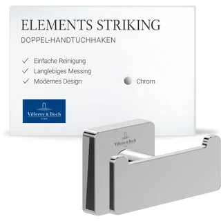 Villeroy & Boch Elements Striking Doppel-Handtuchhaken Chrom
