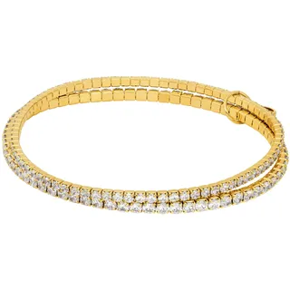 Michael Kors – Premium Kors Brilliance goldfarbenes Messing-Doppelarmband für Damen, MKJ8359CZ710