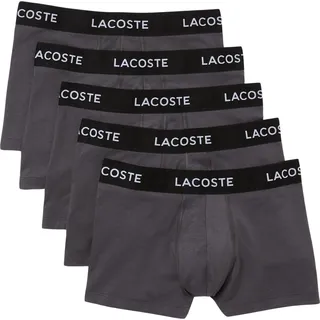 Lacoste Herren 5er-Pack Casual-Trunks, Grau XL - Grau