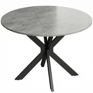 Homcom Folding Dining Table 110 x 76 x 110 cm Grau