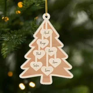 Geschenke Mall Personalisiertes Ornamente Familie - Weihnachtskugel mit Namen, Personalisierte weihnachtsdeko, Personalisiert christbaumkugel (Modell #2)