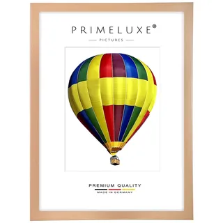 PrimeLuxe Holz Bilderrahmen 45 x 60 cm (Bildmaß) in Buche Natur | Farbe und Größe wählbar | Rahmen für Poster | Puzzle | Foto collage | MADE IN GERMANY