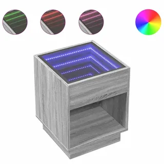 vidaXL Couchtisch mit Infinity-LED Grau Sonoma 40x40x50 cm - Grau