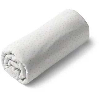 Pure Cotton Spannbettlaken, 60 x 120 x 14 cm – mit integriertem Matratzenschoner, EIN Satin-Spannbettlaken, 100% Baumwolle, Mako Satin, Fadendichte 200, weich, pflegeleicht 40 °C, Oeko-TEX® – weiß