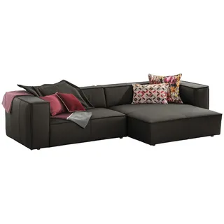 W.Schillig Ecksofa , Braun , Kunststoff , Echtleder , Longlife-Leder , Uni , Füllung: Schaumstoff, Polyurethan (Pur) , Ottomane rechts, nicht einzeln stellbar, L-Form , 300x164 cm , Goldenes M, Emas, Made in EU, Dgm , Lederauswahl, seitenverkehrt erhältlich, Hocker erhältlich, Rücken echt , Wohnzimmer, Sofas & Couches, Wohnlandschaften, Ecksofas