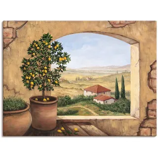 Artland Wandbild "Fenster in der Toskana" Fensterblick 1 Stk. tlg. als Alubild, Leinwandbild, Poster, Wandaufkleber in verschied. Größen, farbe bild(er): naturfarben
