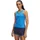 Damen Launch Singlet leichtes atmungsaktives Tank Top schnelltrocknendes Funktionsshirt mit reflektierenden Details Blue Atlantis Reflective LG