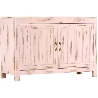 vidaXL Sideboard Hellrosa 110x35x70 cm Massivholz Mango