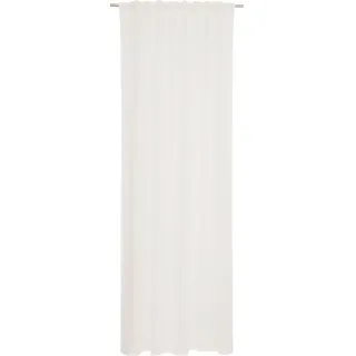 Schöner Wohnen Vorhangschal , Creme , Textil , Uni , 130x250 cm , für Stange und Schiene geeignet , Heimtextilien, Vorhänge, Fertigvorhänge