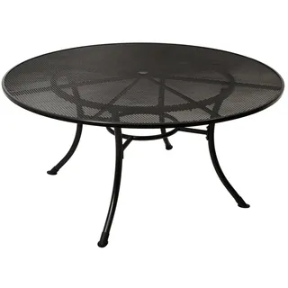 DEGAMO RIVO Steckmetall Gartentisch Ø 150 x 72 cm Eisengrau 