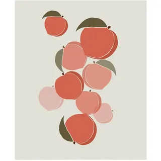 Komar Wandbild - Cultivated Peaches - Größe: 40 x 50 cm - Poster, Kunstdruck, Dekoration, Wohnzimmer, Schlafzimmer