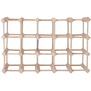 Wellhome Weinregal 20 Flaschen Buchenholz 0 x 0 x 0 cm Beige