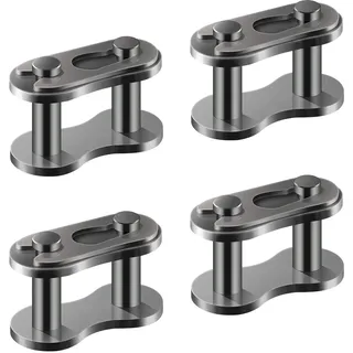 4 Stück Kettenglieder, Stahllegierung Robust Hauptglied Silber Chain Master Link für Motorrad 50cc 70cc 90cc 110cc 125cc ATV Quad 4 Wheeler Pocket Bike, # 35