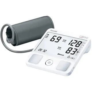 Beurer BM 93 CARDIO Oberarm-Blutdruckmessgerät mit 1-Kanal EKG-Funktion zur Aufzeichnung des Herzrhythmus, erkennt Vorhofflimmern und Extrasystolen, "beurer HealthManager" App