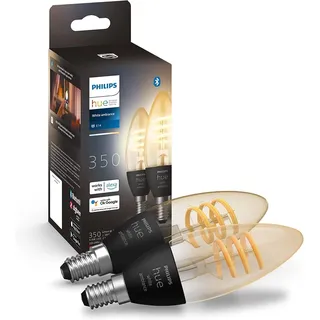 Philips Hue White Ambiance E14 Doppelpack Filament Kerze