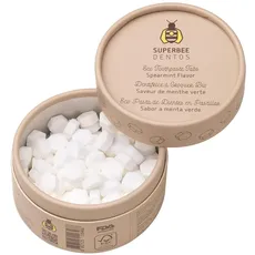 SuperBee Dentos Tabletten von Eco Zahnpasta | 100 Tabletten | umweltfreundlich, ohne Kunststoff, natürlich | saubere Zähne, frischer Atem