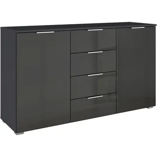 OTTO home Kombikommode 120 x 81 x 42 cm Graumetallic / Hochglanz Effektgrau