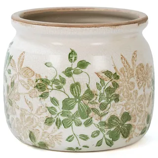 Dosayes Vintage-Keramik-Blumentopf mit Drainagelöchern, rustikale Pflanzgefäße für drinnen und draußen, toskanische Dekoration, Zuhause, Wohnzimmer, Gartendekoration, Gartengeschenk (klassisch)