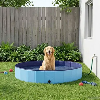 Hundepool Ø300 x 38 cm Dicker PVC Blau - Blau