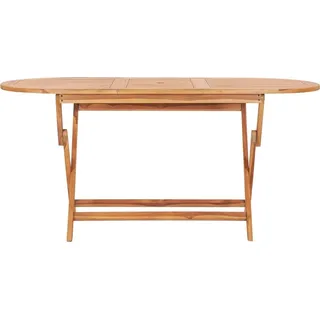 vidaXL Gartentisch Klappbar 160×80×75 cm Massivholz Teak - Braun