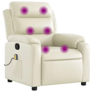 Massagesessel Creme Kunstleder - Creme