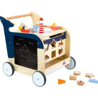Small Foot Company small Foot Lauflernwagen Wal aus Holz für erste Gehversuche, multifunktional, für Kinder ab 1 Jahr, 11608