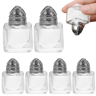 Mini Salzstreuer, Aipeeo 6 Stück, Klein, Mini Salzstreuer für unterwegs,mit Deckel,Geeignet für Camping Grillen Reisen