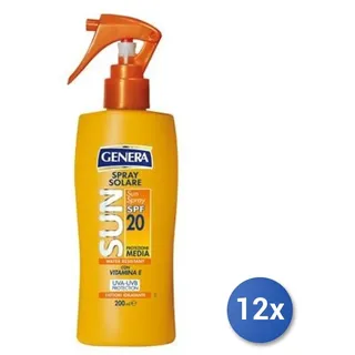 12x Bundle Genera Sun Spray Fp 20 ML 200