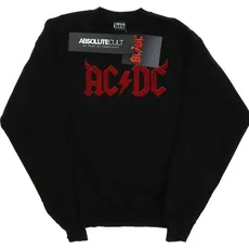 AC/DC, Herren, Pullover, Horns Logo Baumwolle Sweatshirt, Schwarz, (L)