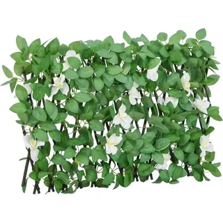 Rankgitter mit Künstlichem Efeu Erweiterbar Grün 180x30 cm - Grün