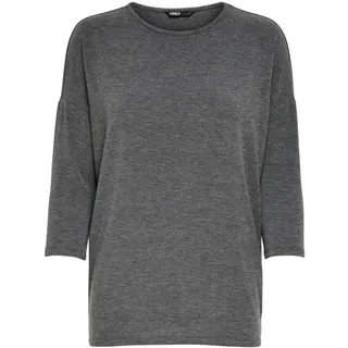 Only Damen Dünner Strickpullover | 3/4 TOP JRS NOOS«, in lässiger Oversize-Form ONLY Dark Grey Melange S (36)