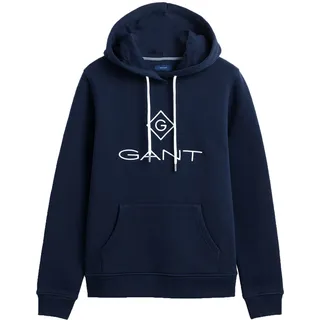 GANT Damen Hoodie - Lock Up Sweat Hoodie, Kapuzen-Pullover, Logo Stickerei Blau S - Blau