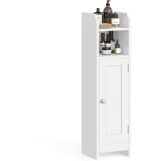 VASAGLE Badschrank 20 x 80 x 18 cm Weiß