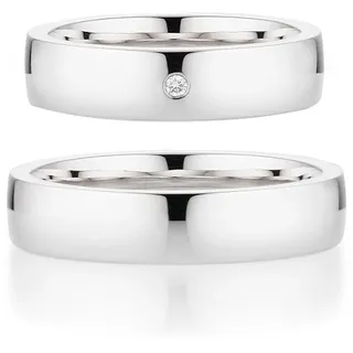 Trauring BRUNO BANANI "Schmuck Geschenk Ehering Hochzeit Damenring Herrenring" Gr. 60, silber (silberfarben), Fingerringe, Damen, 60, ohne Brillant, Silber 925 (Sterlingsilber), 5mm, Trauring, wahlweise mit oder ohne Brillant, Made in Germany