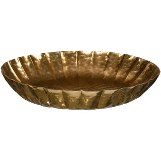 Creativ deco Dekoschale »Weihnachtsdeko« mit Struktur-Rand, goldfarben