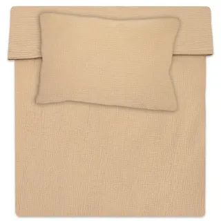 Totsy Baby Kinderbettwäsche 90x120 Musselin – Bettwäsche Kinder Baby Jungen Mädchen Bettwäsche-Sets Bettbezug 90x120 cm Kissenbezug 40x60 Beige