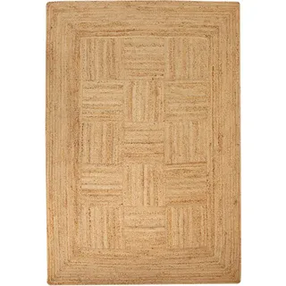 Steffensmeier Flachgewebeteppich 200/240 cm Goa Bordüre , Naturfarben , Naturmaterialen , Rechteckig , 200x240 cm , für Fußbodenheizung geeignet , Teppiche und Böden, Teppiche, Flachwebteppiche