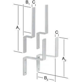 Vormann Halterungsset 370 x 80 x 40 mm