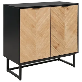 Beliani Sideboard Schwarz Alaska , Holzwerkstoff , 80x80x40 cm , Kleinmöbel, Kommoden, Sideboards