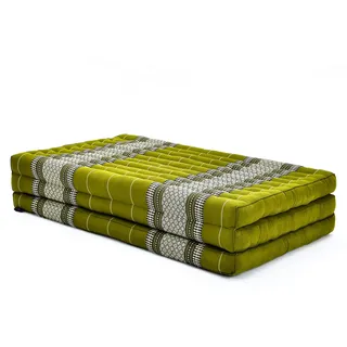 Leewadee Klappmatratze Gästebett Klappbar Auto Matratze Gästematratze Klappbar Faltbare Matratze Extrabreit, Kapok, 200 x 100 cm, Grün