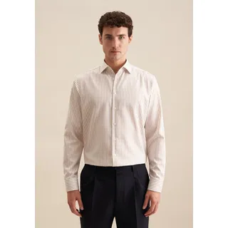 seidensticker Businesshemd »Schwarze Rose« Regular 1/1 Kentkragen Gestreift, beige