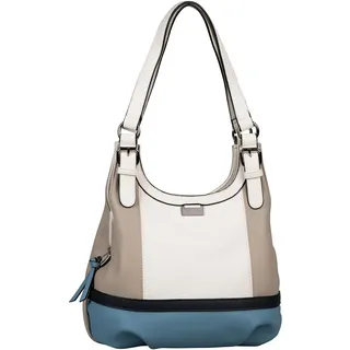 Tom Tailor Juna Damen Shopper Umhängetasche Reißverschluss Klein Blau