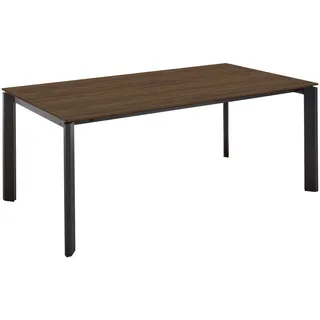Celina Home Esstisch , Schwarz, Nussbaumfarben , Metall, Holzwerkstoff , rechteckig , eckig , 95x76x180 cm , in verschiedenen Größen erhältlich, in verschiedenen Holzdekoren erhältlich , Esszimmer, Esstische, Esstische