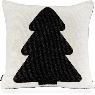 H.O.C.K. X-Mas Tree Dekokissen 40 x 40 cm Schwarz-weiß
