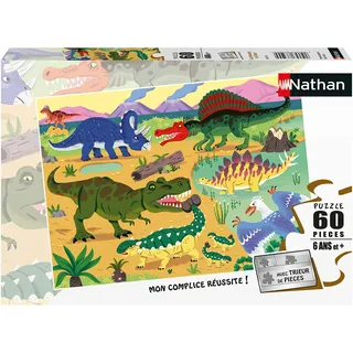 Nathan Puzzle 60 Teile Dinosaurier des Kretacé Kinder, 4005556865710