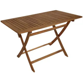 Klapptisch TOBAGO 70 x120 cm Akazien Holz geölt Rechteckig FSC®-zertifiziert