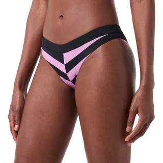 PUMA Damen Swimwear Heritage Stripe Brazilian Bikini Unterteile, Pink Combo, XS EU