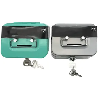Tragbare Sichere Metall-Spardose, Mini-Geldkassette mit Schloss, CuiCanfla 2 Stück Metall-Geldkassette, Mini-Safe-Schließbox, Spardose Für Die Münzsammlung Im Täglichen Verkauf